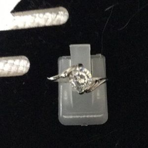 Sterling silver with white sapphire stones